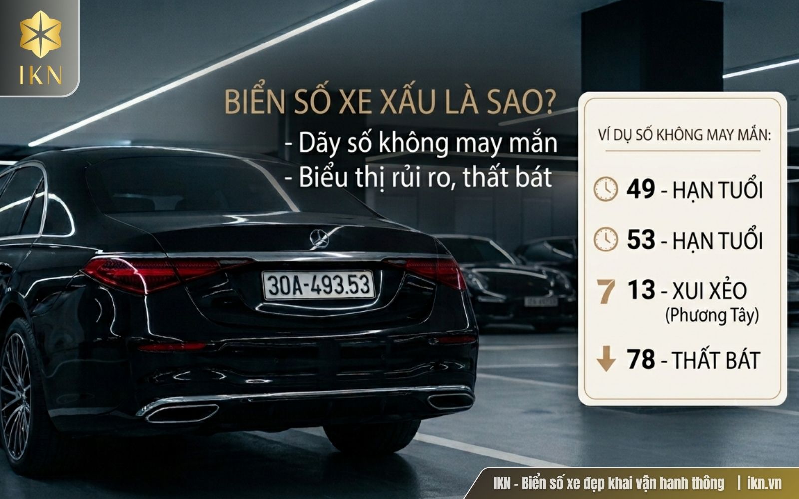 Biển số xe xấu là biển số bị quan niệm mang ý nghĩa không may mắn